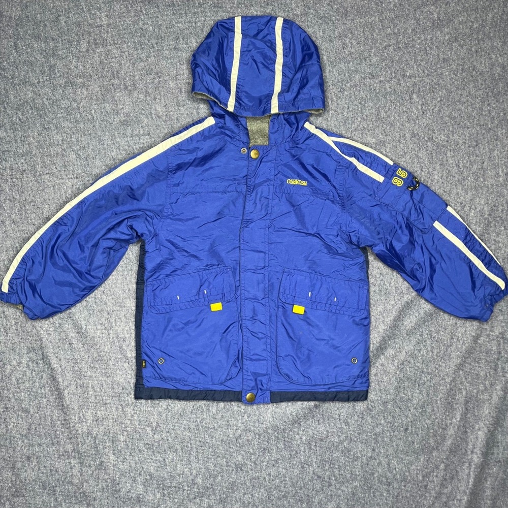 OshKosh Bgosh Boys Blue 3-in-1 System Jacket Fleece Liner Hooded Size L 7